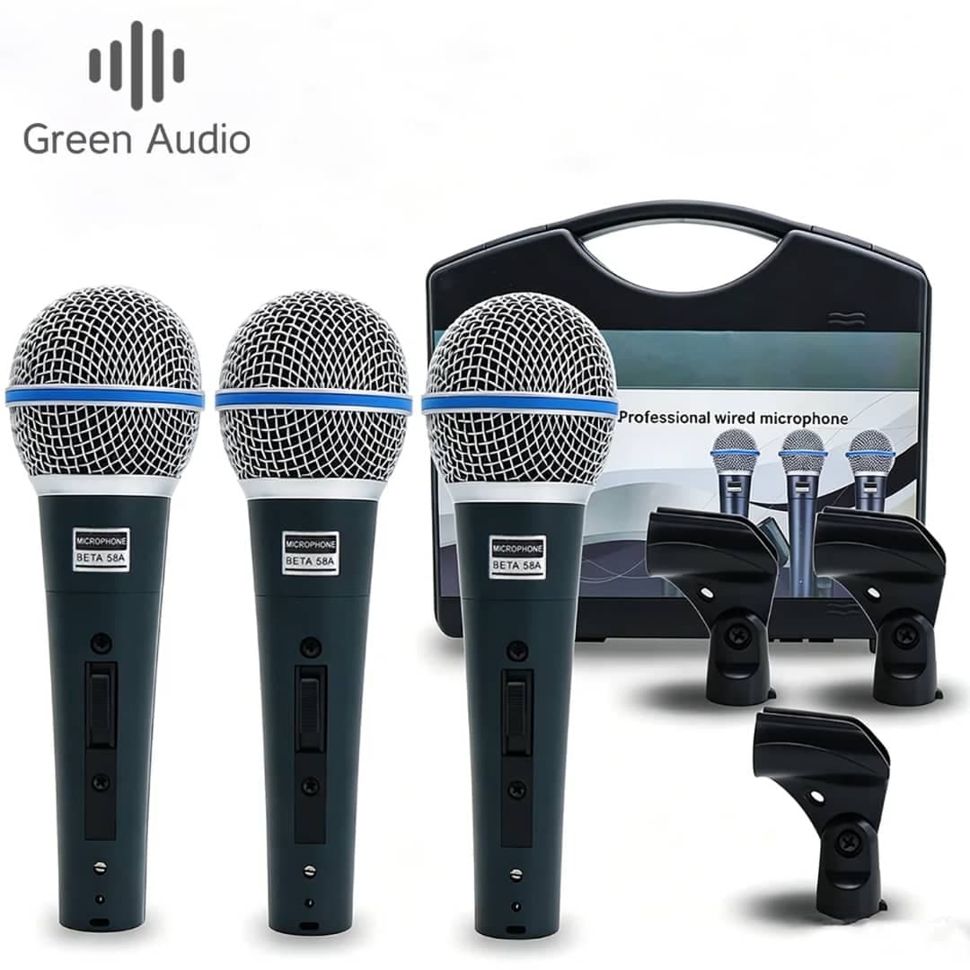 Lot de 3 microphones filaires dynamiques