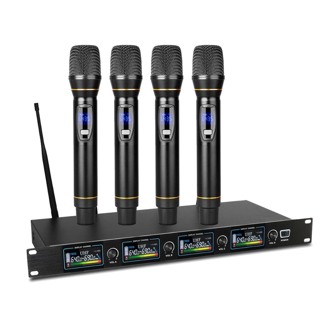 Système de micros sans fil UHF 4 canaux